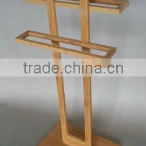 Space Saving Bamboo Bathroom Towel Rack thumbnail-1