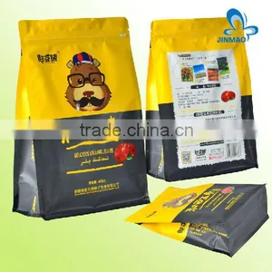 Side Gusset Flat Bottom Quad Seal Bags With Zipper thumbnail-1