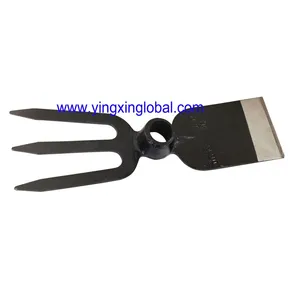 30020131 With Round Hole Eye Three Tines And Cutting-Spade Type Vegetable Courtyard Forged Digging Garden Farming Fork-Hoes Hoes thumbnail-1