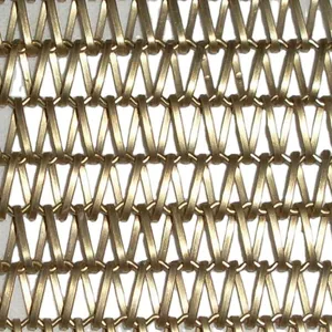 Stainless Steel Spiral Woven Wire Mesh Durable With Bending & Welding Services for Ceiling Decoration thumbnail-1