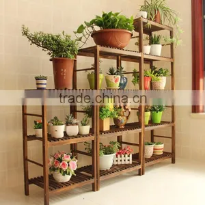 The Combination of Multilayer Solid Wood Flower Shelf Rack of Large Capacity High Flower Floor Type Shelf Display thumbnail-3
