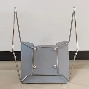 Stackable Plastic Durable Office Meeting Conference Training Chairs With Chrome Sled Base thumbnail-5