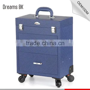Factory Wholesale Makeup Artist Trolley Beauty Box Makeup Organizer Handbags With Drawings thumbnail-3