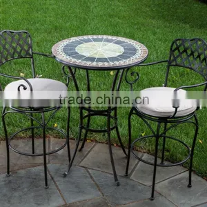 Patio Mosaic Coffee Table Bar Bistro Dining Set thumbnail-1