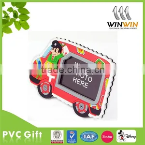 Car Shaped Cheap 3D PVC Rubber Photo Frame/Picture Frame thumbnail-1