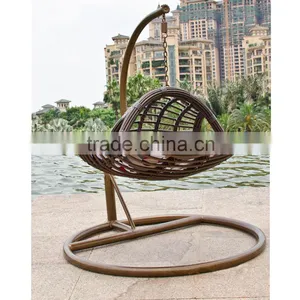 Rattan Outdoor Steel Garden Swing Chair Cover Outdoor Single Seat Swing Chair thumbnail-4