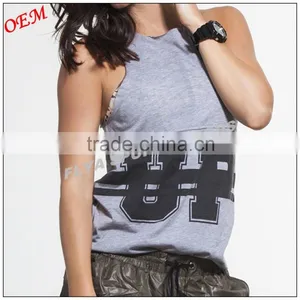 Placement Print at Front and Back High Neck Loose Fit Tank Tops Sports Apparel thumbnail-2