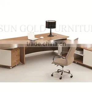 Modern Luxury Office u Shape Desks,computer Table With Bookshelf (SZ-ODB355) thumbnail-5