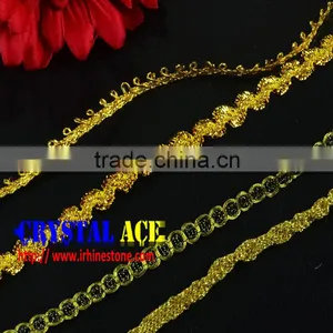 Sequin Bridal Lace Trim for Wedding Garment/Headband thumbnail-6