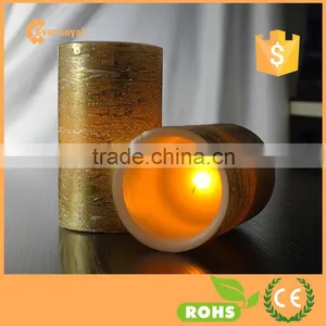5-Inch Tall Flameless Rustic Pillar Simulated Candle Light For Gorgeous Gift thumbnail-5