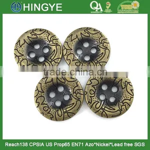 2015 Hot Selling 4 Holes Custom Metal Sew Button for Clothing M1556 thumbnail-2