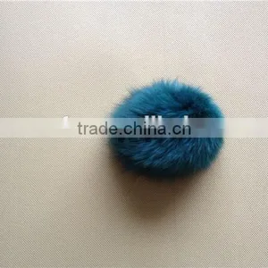Dyed Color Fox Fur Pom Pom thumbnail-2