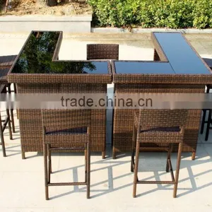 Home Bar Furniture / Outdoor Bar Table / Seaside Wicker Bar Stool Quality Choice thumbnail-1