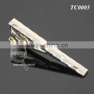 High Quality Alloy Party Simple Necktie Tie Clip Bar Pin Practical Blank Silver Metal Clip Bow Tie thumbnail-1