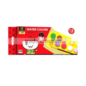 12 Colors Round Dry Water Color Paint Set thumbnail-4