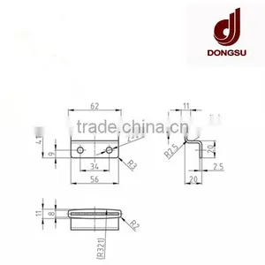 Bending Elevator Door Slider for Shaft Door in Elevator Parts thumbnail-2