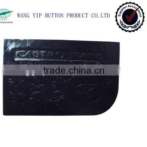 Black Denim Jeans Leather Patch Labels thumbnail-1