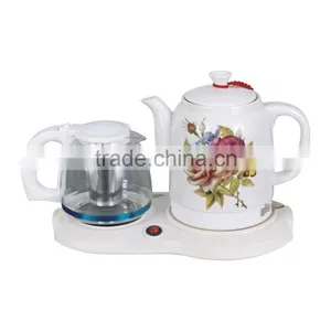 the Middle East New Design Glass Keep Warm Double Electric Ceramic Kettle thumbnail-4