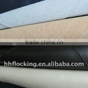 Flock PU/PVC Synthetic Leather Use for Sofa thumbnail-1