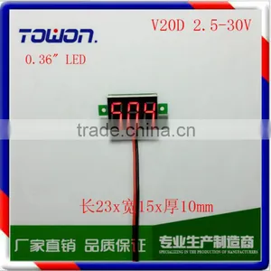 LED V20D DC 2.5-30V Two Wires Red/Blue/Green Digital Voltmeter Display Module 0.36 "LED Voltage Meter thumbnail-2