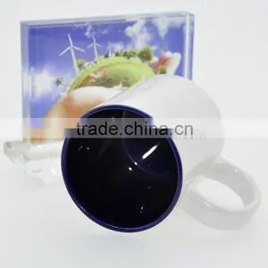 Yiwu Professional Sublimation Ceramic Mug Manufactory With Lowest Price 11oz Sublimation Inner & Handle Color Mug Red thumbnail-4