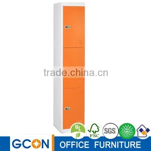 Colorful 3 Door Security Small Gym Lockers Metal School Lockers thumbnail-1