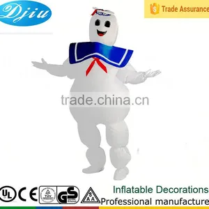 DJ-CO-161 NEW Adult Fancy Halloween Ghostbusters Inflatable Genius Marshmallow Costume thumbnail-1