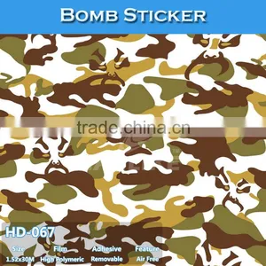 HD-064 Air Bubble Free Mild Auto Vinyl Bomb Car Body Sticker thumbnail-4