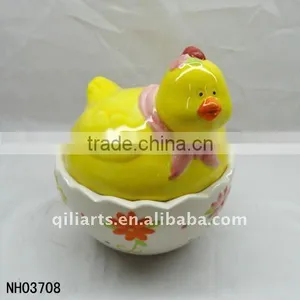Easter Chicken Ceramic Cookie Jar thumbnail-1