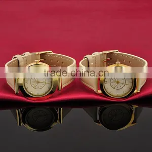 Fashion Jewelry 2016 White Leather Couple Electronic Watch thumbnail-5