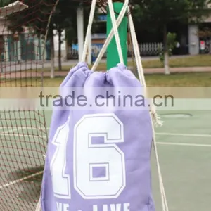 Promotion Football Numbers Drawstring Canvas Bag for Sport thumbnail-5