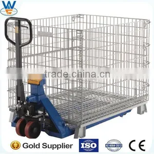 Victory Foldable Storage Cage/Wire Mesh Container,Suitable for Warehouse, Pallet Rack, Library thumbnail-1