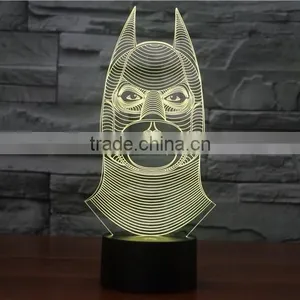 2016 New Cool 3D NIGHT LAMP Batman Shapes Decorative Bedroom Lights Micro USB LED Table Lamp Night Light For Child thumbnail-4