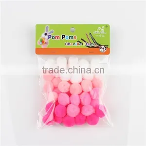 Factory Supply DIY Crafts Pink Series Acrylic Pompoms Toys for Kids or Wedding Party Decoration thumbnail-1