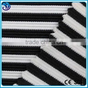 Classic Design Jacquard White and Black Stripe Printed Spandex Polyester Fabric thumbnail-3