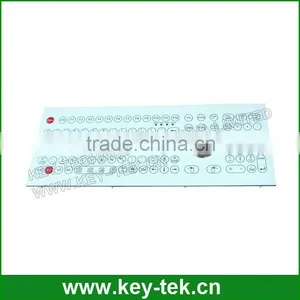 IP65 Industrial Hygienic Membrane Keyboard With Optical Trackball thumbnail-2