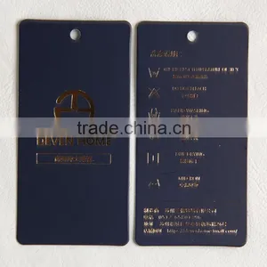 Coated Art Paper Printting Black With Foil Stamping Hangtag for Business Men thumbnail-3
