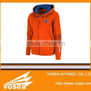 Boise State Broncos Ladies Titan Full Zip Hoodie Sweatshirt - Orange thumbnail-1