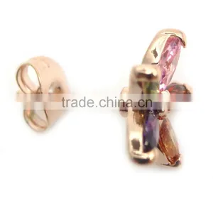2016 Fashion 18K Gold Plated Classic Flower Design Earring thumbnail-1