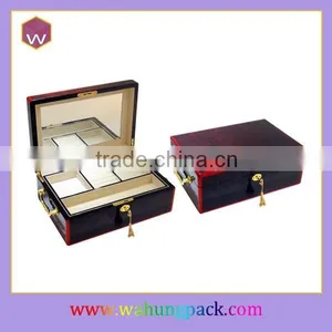 Elegant Wooden Packing Jewelry Box With Compartment & Unfinished Wood Jewelry Boxes Wholesale thumbnail-1