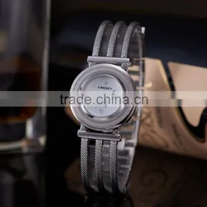Fashion Brand Women Quartz Watches Silver Stainless Steel Unique Gift Design For Casual Ladies Watches KY051 thumbnail-1
