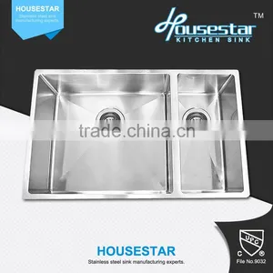 Stainless Steel Corner Sink With Double Bowl for Kitchen/bathroom/toilet/laundry Room/outdoor/barber, Etc thumbnail-1