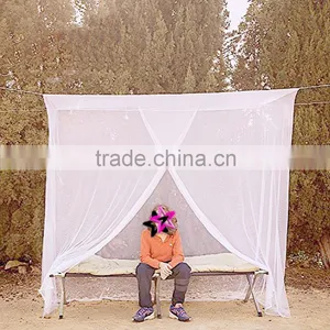 100%polyester White Color Rectangular Mosquito Net for King Size Beds thumbnail-4