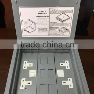 Electrical Floor Box/Floor Outlet Box/under Floor Service Box With 13A SWITCHED SOCKET PLATES thumbnail-1