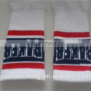 White Custom Logo Adult Men Terry Sole Rubber Socks thumbnail-5
