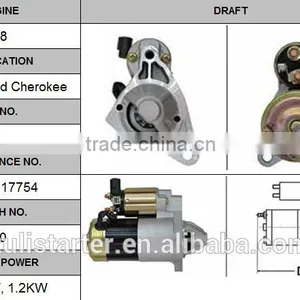 Jeep Auto Starter Motor OEM M1T84981 for 99-02 Grand Cherokee 12V 1.2KW 10T CW Lester17754 thumbnail-1