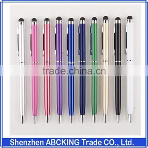 2 In 1Stylus Touch Pen Multi Colors Cheap Ballpoint Pens for Hotel Company Use thumbnail-1