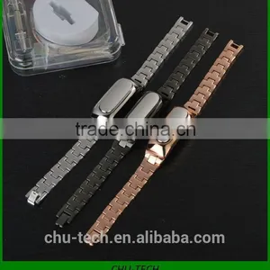 Luxury WristBand Stainless Steel Strap For Xiaomi MI Brand Smart Wristband 1S S 1 1A Xiaomi mi Belt Miband Bracele Strap thumbnail-1