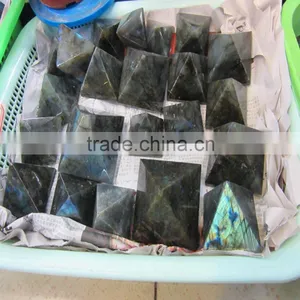 Natural Healing Rock Rough Labradorite Pyramid Cut Stone thumbnail-2