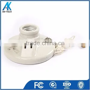 Electronic Lamp Holder Ceramic E27 Ceiling Light Base Wire Switch thumbnail-2